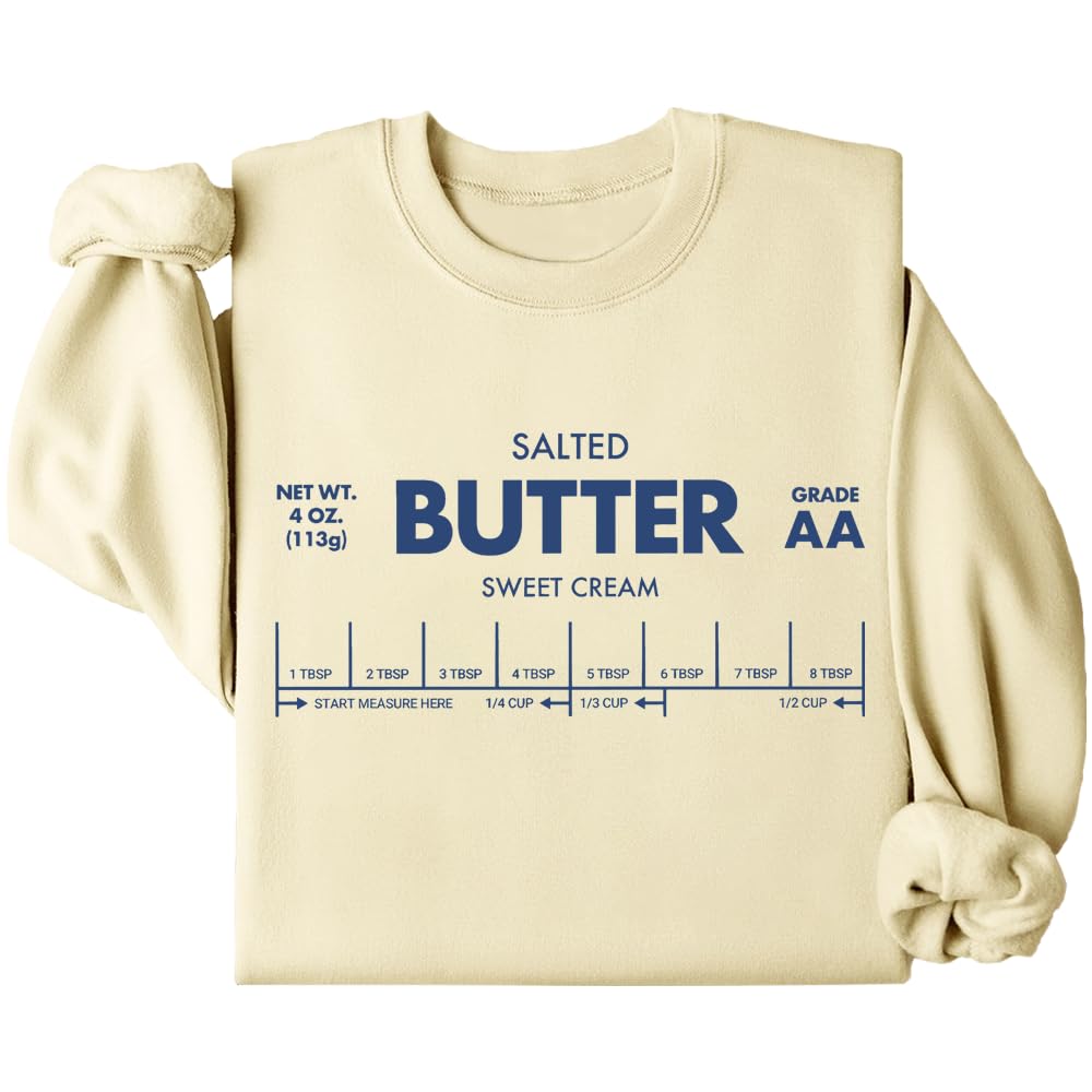 DarkJoy Salted Butter Sweatshirt Salted Butter Shirt Butter Sweatshirt Butter Shirt Salted Butter Sweet Cream Sweatshirt